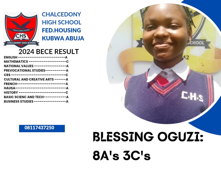 Blessing Oguzi — 8 A's in the BECE
