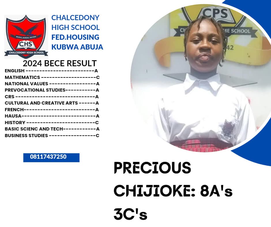 Precious Chijioke — 8 A's in the BECE